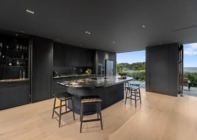 stunning kitchen, recessed lighting, in wall oven