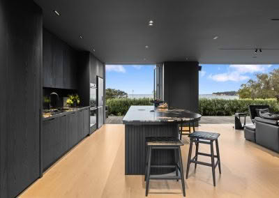 stunning kitchen, recessed lighting, in wall ovens