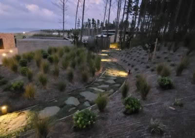 discreet garden lighting adds ambience